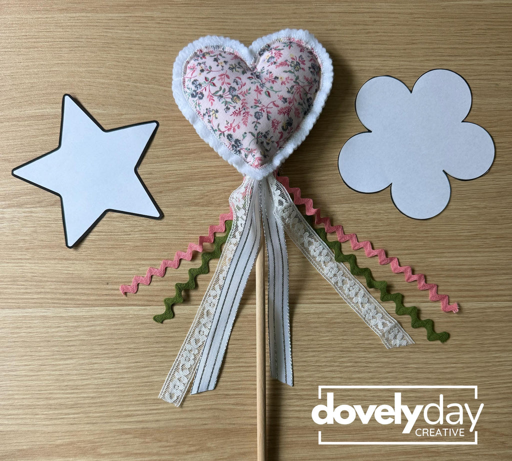 Fabric Wand Sewing Pattern, star wand pattern, fairy wand – Shapes Dress-Up Accessory – Beginner Friendly PDF Download