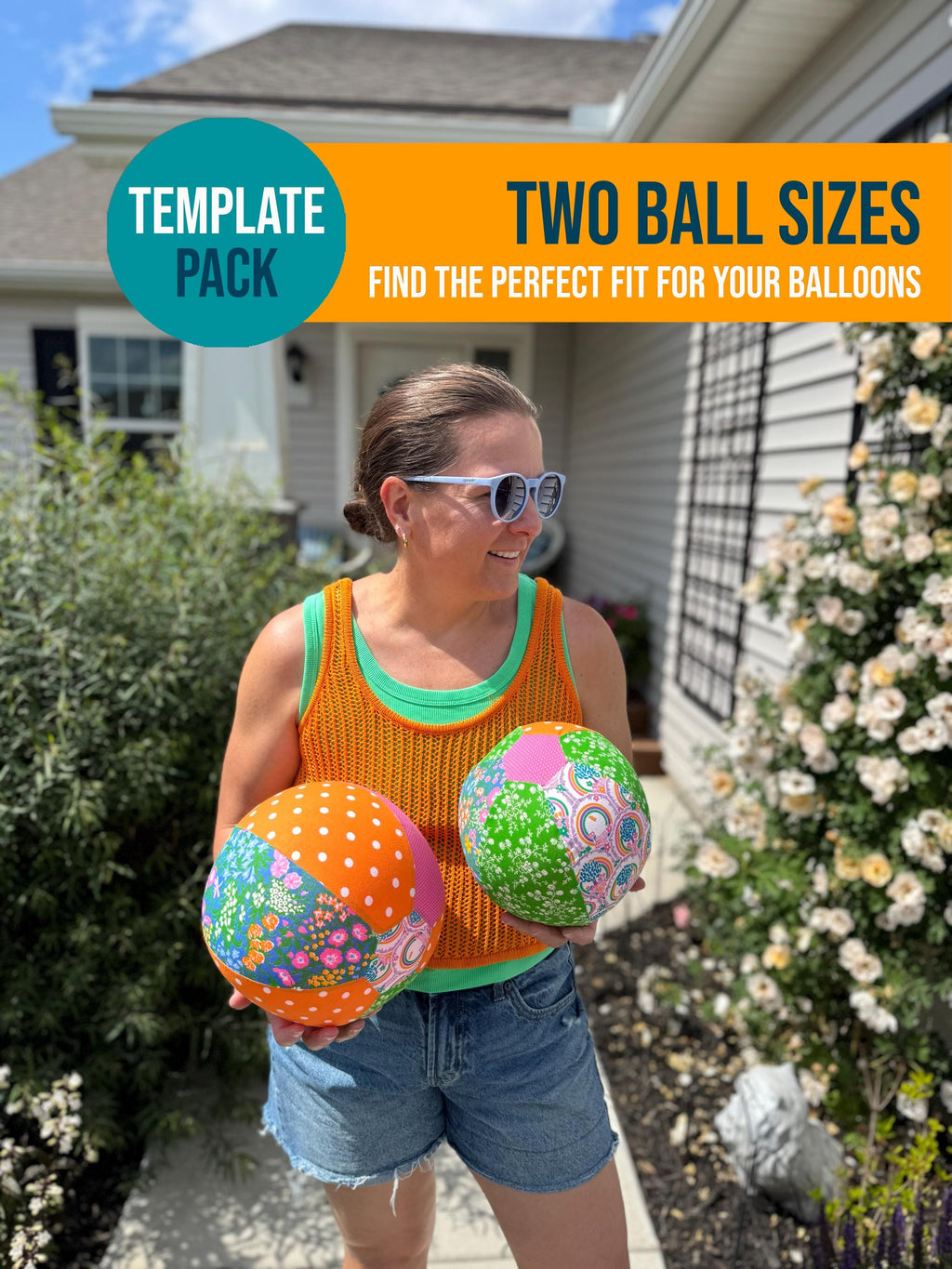 Fabric Balloon Ball Sewing Pattern, DIY Balloon Ball PDF, Reusable party balloon, birthday balloon, kids birthday party, refillable balloon