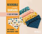 Reversible Bandana for Dog Pet accessory Sewing Pattern scarf for animal lovers easy craft pet bandana scrunchie scarf bandana for pet