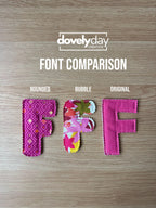 Alphabet Fabric Letters, Bubble font Numbers, Pattern (4-6" Templates, PDF, Video) Fabric Letter Name Banner, PDF digital download