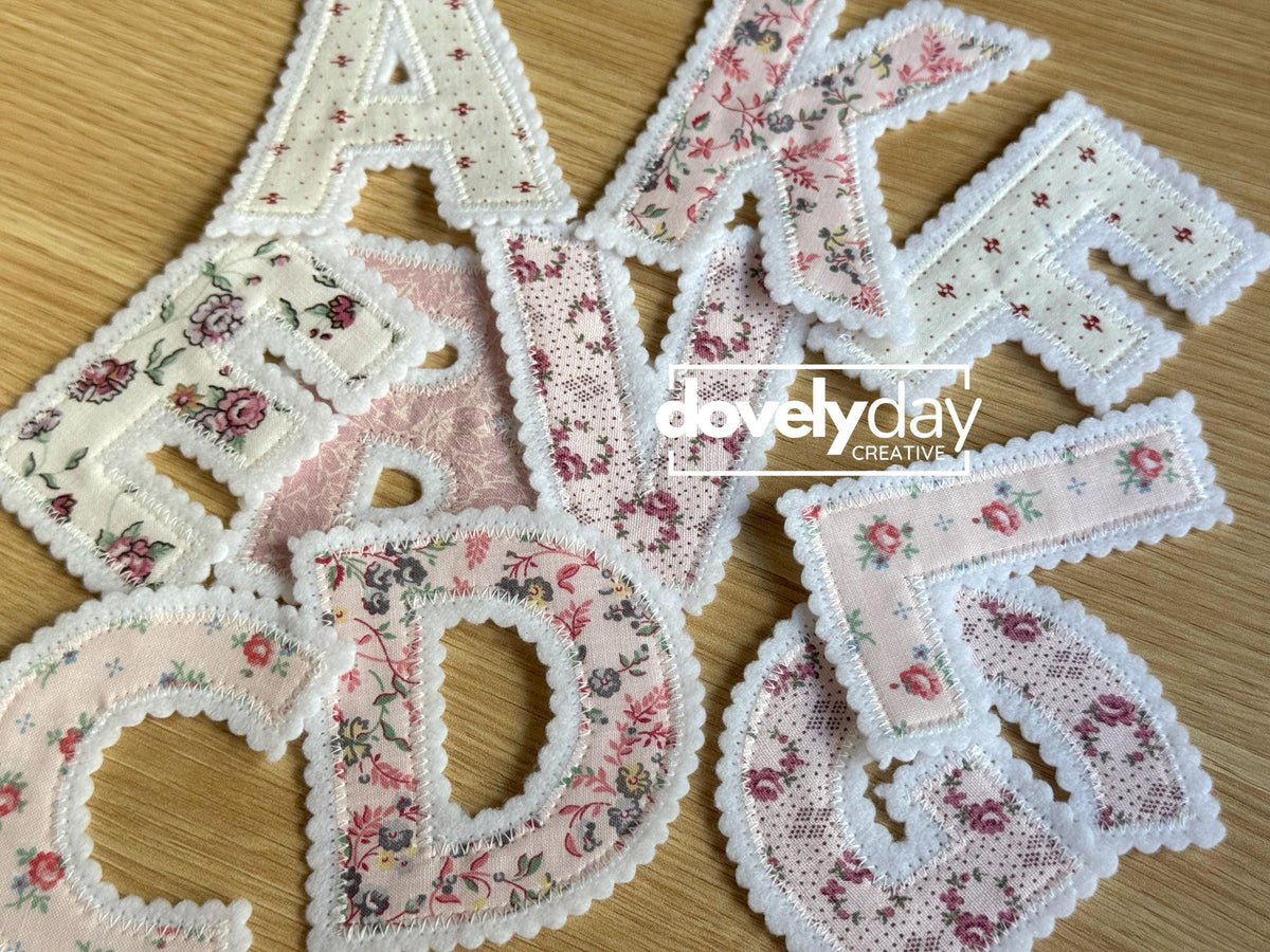 Fabric Letters, Numbers, Symbols Pattern, PDF digital download, fabric name banner, nursery banner, kids name sign, fabric alphabet banner