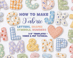 Fabric Letters Numbers Symbols Pattern Templates (3-9") (PDF Download)