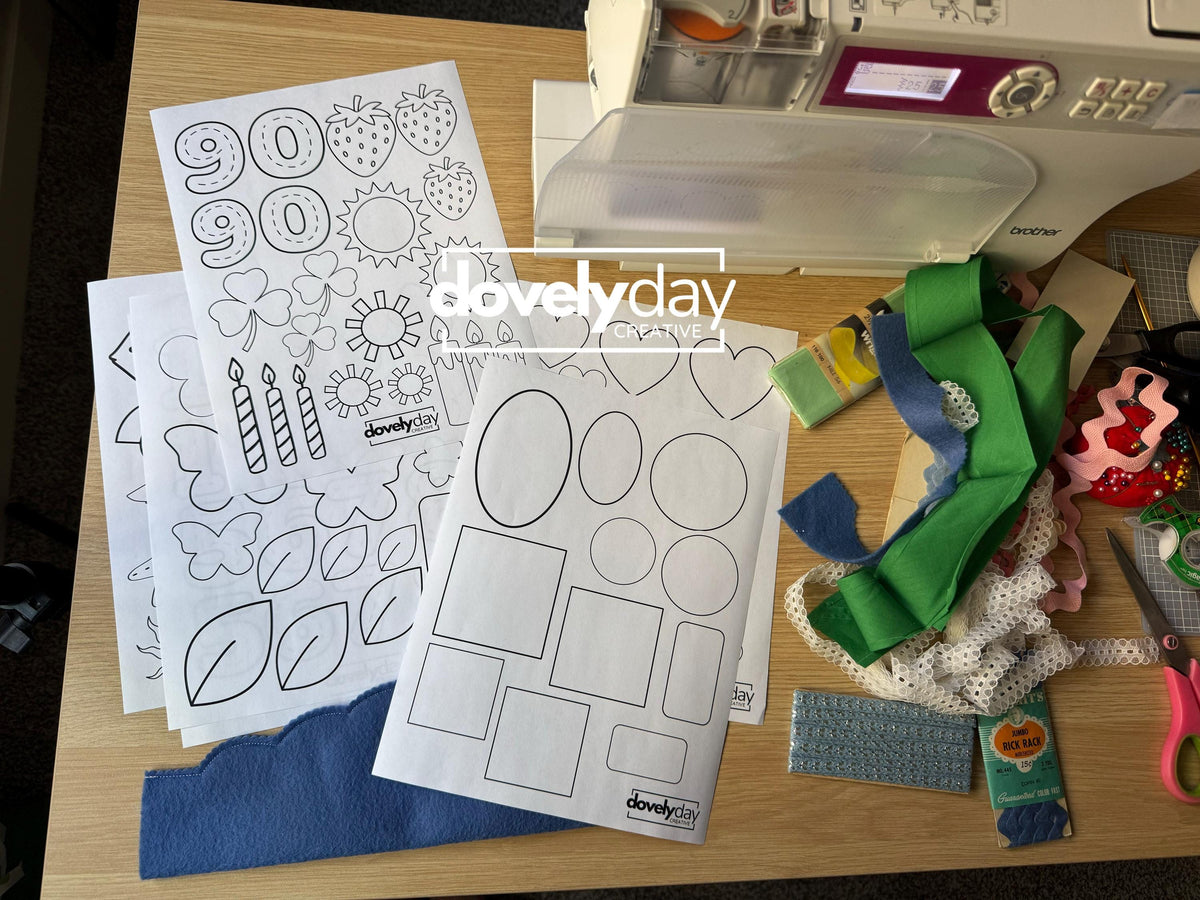 Felt Crown Sewing Pattern, Heirloom Birthday Crown PDF, DIY Felt Crown, kids birthday crown, birthday tradition, birthday crown stencil