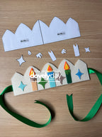 Felt Crown Sewing Pattern, Heirloom Birthday Crown PDF, DIY Felt Crown, kids birthday crown, birthday tradition, birthday crown stencil
