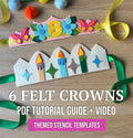 Felt Crown Sewing Pattern, Heirloom Birthday Crown PDF, DIY Felt Crown, kids birthday crown, birthday tradition, birthday crown stencil