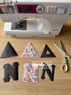 Greek Letter Stencil, Sorority Fraternity Fabric Letter Template, Digital Download, Rush week craft, Greek Letter Template