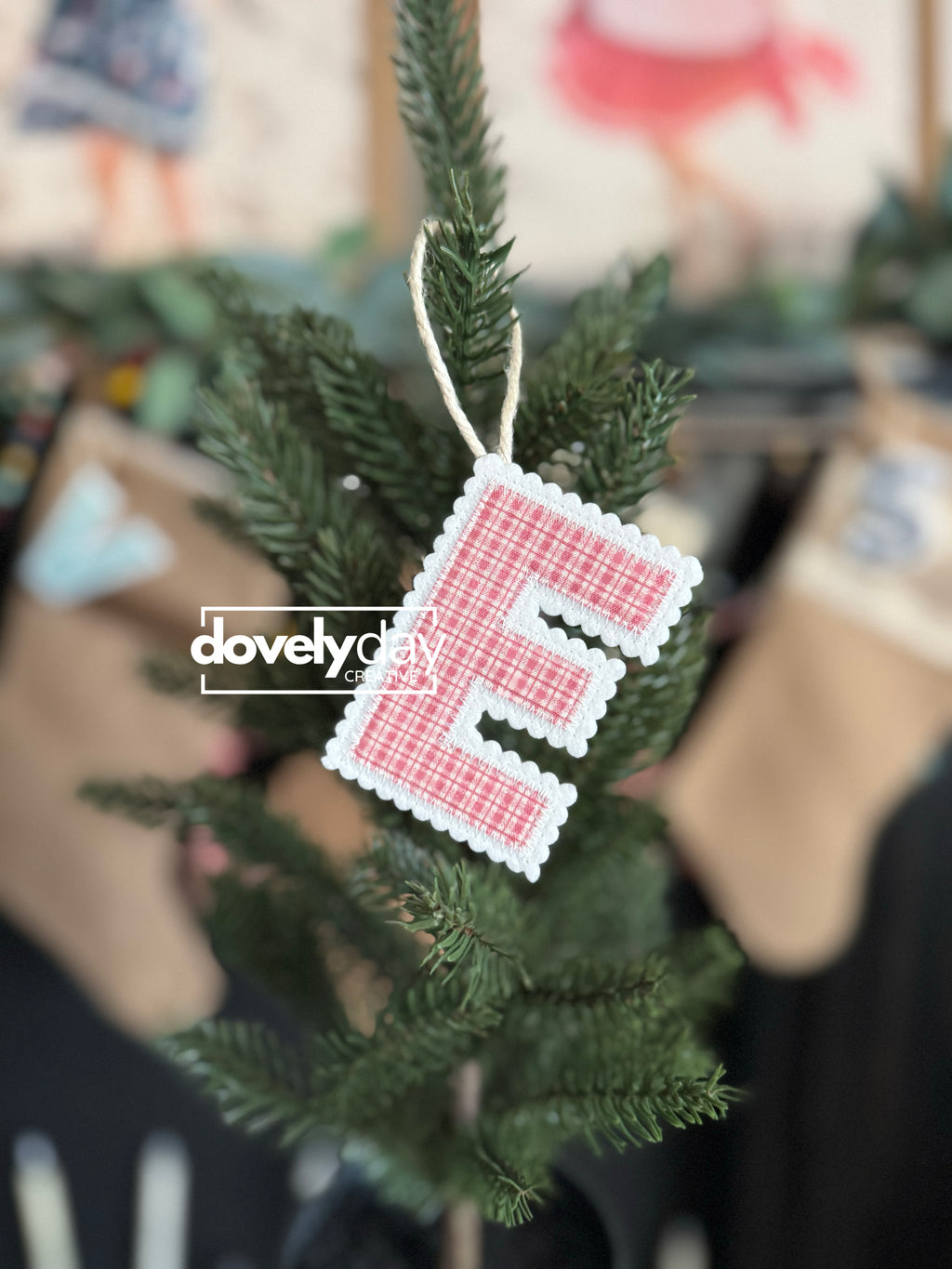 Initial Hang Tag for Stocking or Present