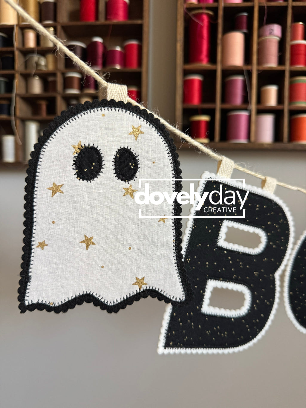 Halloween Fabric Garland Pattern, Holiday Letter & Shape Templates, Sewing PDF, Holiday decor, mantle decoration, Halloween shape decorating