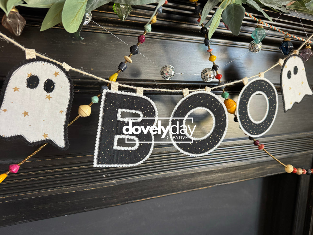 Halloween Fabric Garland Pattern, Holiday Letter & Shape Templates, Sewing PDF, Holiday decor, mantle decoration, Halloween shape decorating