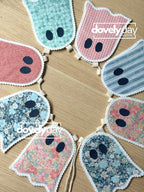 Halloween Fabric Garland Pattern, Holiday Letter & Shape Templates, Sewing PDF, Holiday decor, mantle decoration, Halloween shape decorating