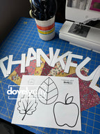 Fall Thanksgiving Fabric Garland Pattern, Holiday Letter & Shape Templates, Sewing PDF, Holiday decor, mantle decoration, Leaf decorating