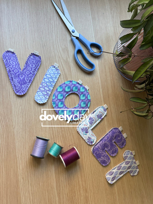 4" Bubble Font Fabric Letters & Numbers Pattern