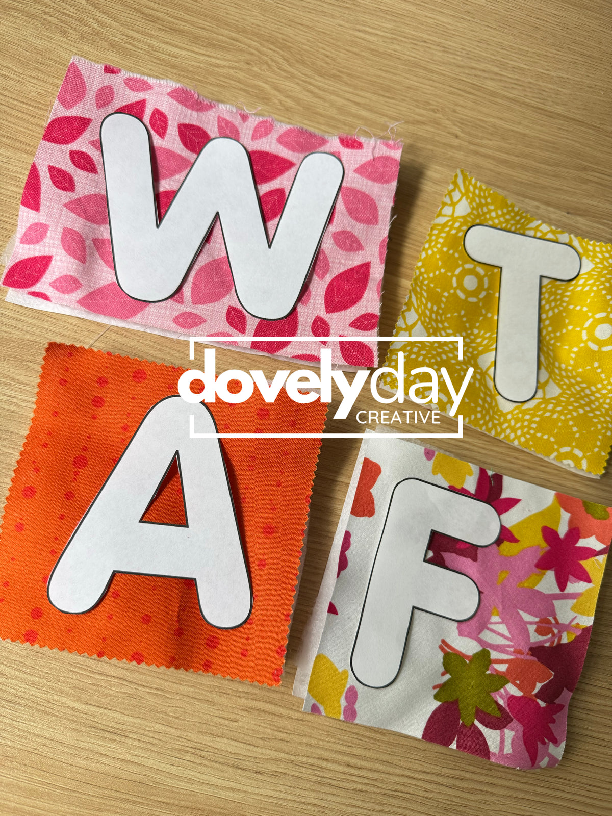 4" Bubble Font Fabric Letters & Numbers Pattern