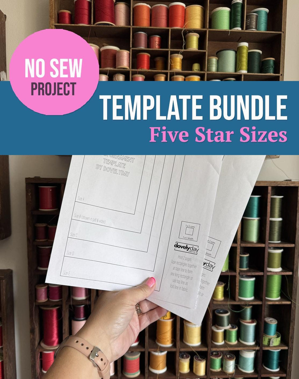 Fabric Star ornament, Scandinavian Star PDF template. Five sizes DIY. Video, templates, and pdf guide included! Christmas tree ornament