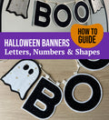Halloween Fabric Garland Pattern, Holiday Letter & Shape Templates, Sewing PDF, Holiday decor, mantle decoration, Halloween shape decorating