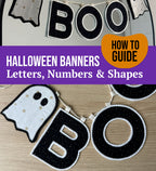 Halloween Fabric Garland Pattern, Holiday Letter & Shape Templates, Sewing PDF, Holiday decor, mantle decoration, Halloween shape decorating
