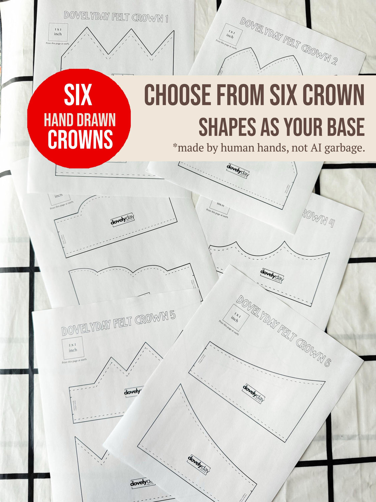 Felt Crown Sewing Pattern, Heirloom Birthday Crown PDF, DIY Felt Crown, kids birthday crown, birthday tradition, birthday crown stencil