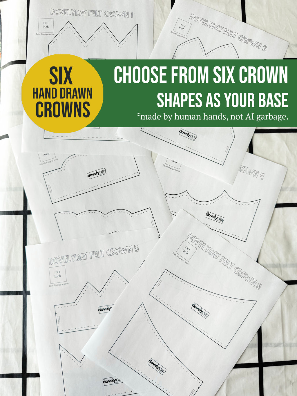 Felt Crown Sewing Pattern, Heirloom Birthday Crown PDF, DIY Felt Crown, kids birthday crown, birthday tradition, birthday crown stencil