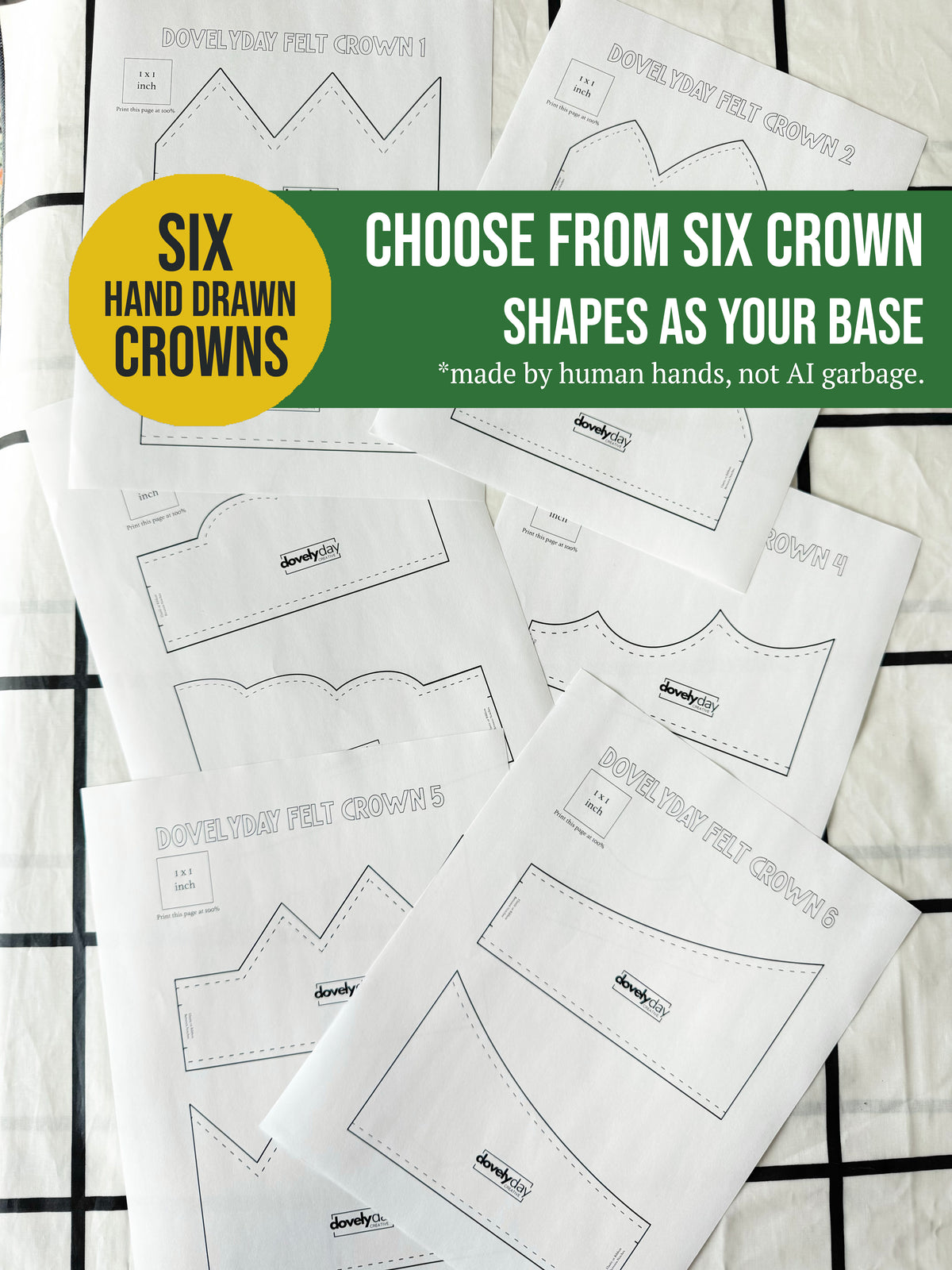 Felt Crown Sewing Pattern, Heirloom Birthday Crown PDF, DIY Felt Crown, kids birthday crown, birthday tradition, birthday crown stencil
