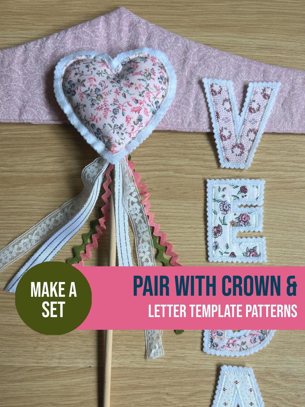 Fabric Wand Sewing Pattern, star wand pattern, fairy wand – Shapes Dress-Up Accessory – Beginner Friendly PDF Download