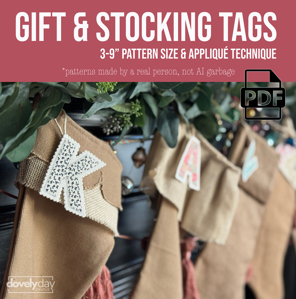 Initial Hang Tag for Stocking or Present