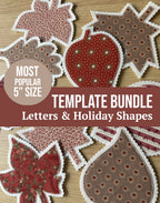 Fall & Thanksgiving Appliqué 5" Shapes, Letters & Numbers