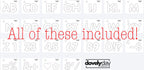 6" Bubble Font Fabric Letters & Numbers Template Stencil – Alphabet Garland Pattern (PDF Download)