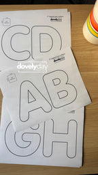 5" Bubble Font Fabric Letters & Numbers Template Stencil – Alphabet Garland Pattern (PDF Download)