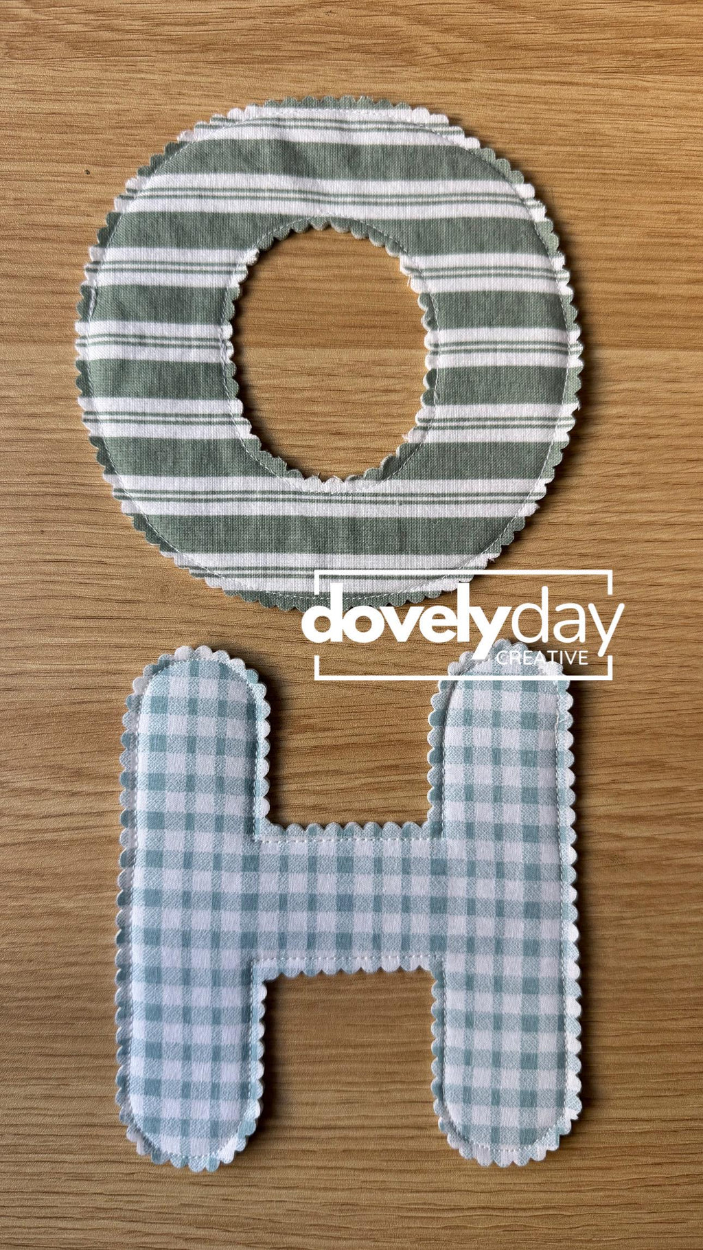 5" Bubble Font Fabric Letters & Numbers Template Stencil – Alphabet Garland Pattern (PDF Download)