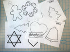 Christmas Fabric Garland Pattern, Holiday Letter & Shape Templates, Sewing PDF
