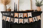 Halloween Fabric Banner, PDF Five Flag Styles + Letters, Flag bunting name banner sewing pattern, Flag bunting pattern, Fabric flag banner