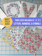 Fabric Letters, Numbers, Symbols Pattern, PDF digital download, fabric name banner, nursery banner, kids name sign, fabric alphabet banner