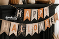 Halloween Fabric Banner, PDF Five Flag Styles + Letters, Flag bunting name banner sewing pattern, Flag bunting pattern, Fabric flag banner