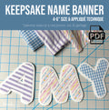 Baby Keepsake Name Banner From Old Clothes