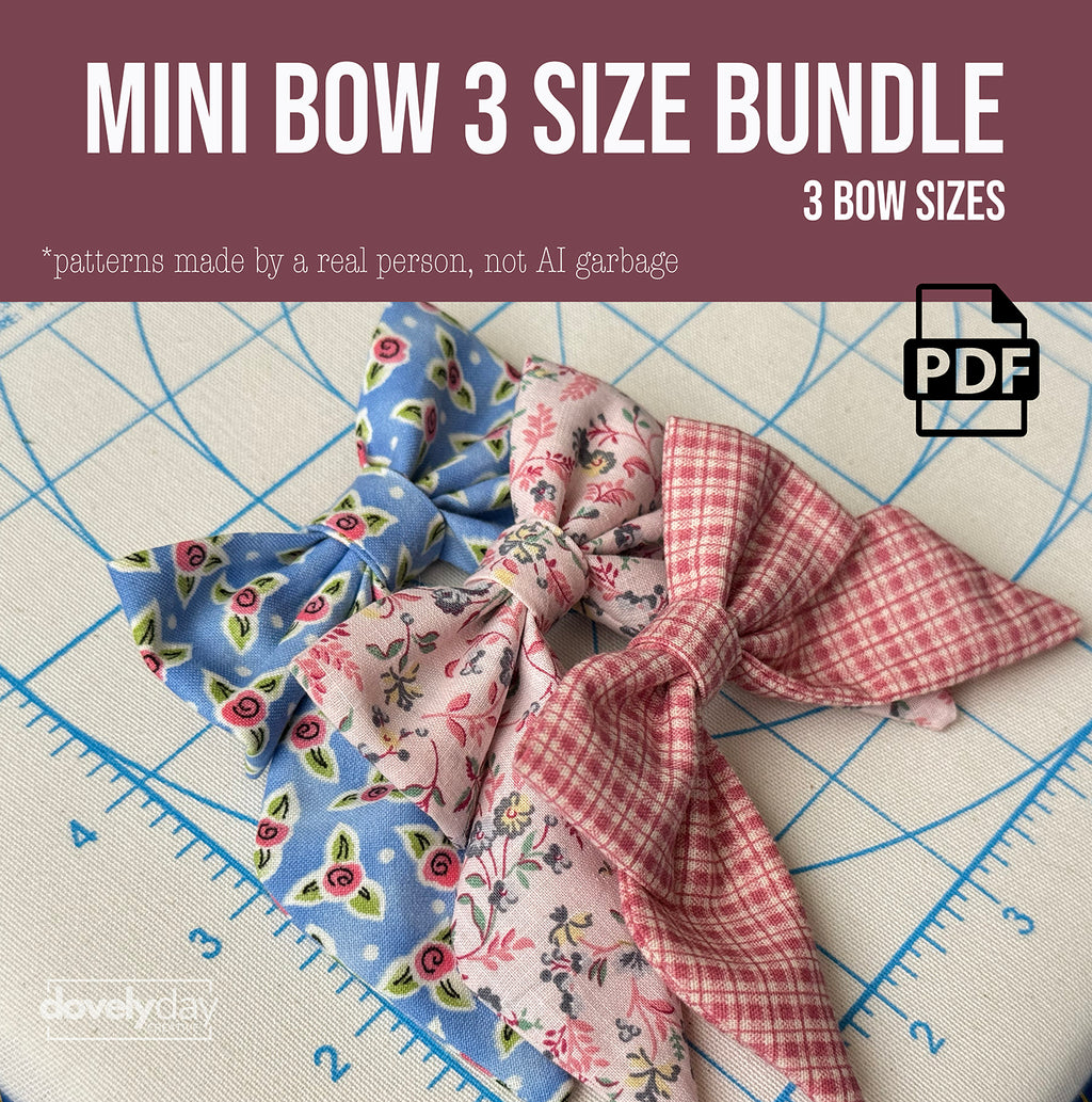 Mini Bow Three Size Pattern Bundle