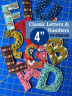 4" Fabric Alphabet Letters PDF Pattern, Name Banner Garland, Stencil