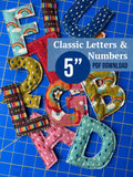 5" Fabric Letters & Numbers – Name Alphabet Garland Pattern (PDF Download)