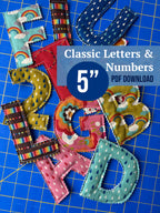 5" Fabric Letters & Numbers – Name Alphabet Garland Pattern (PDF Download)