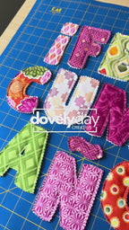 Rounded Fabric Letters, alphabet sewing pattern, Numbers, Symbols Pattern (4-6" Templates, PDF, Video), Fabric Letter Name Banner, Download