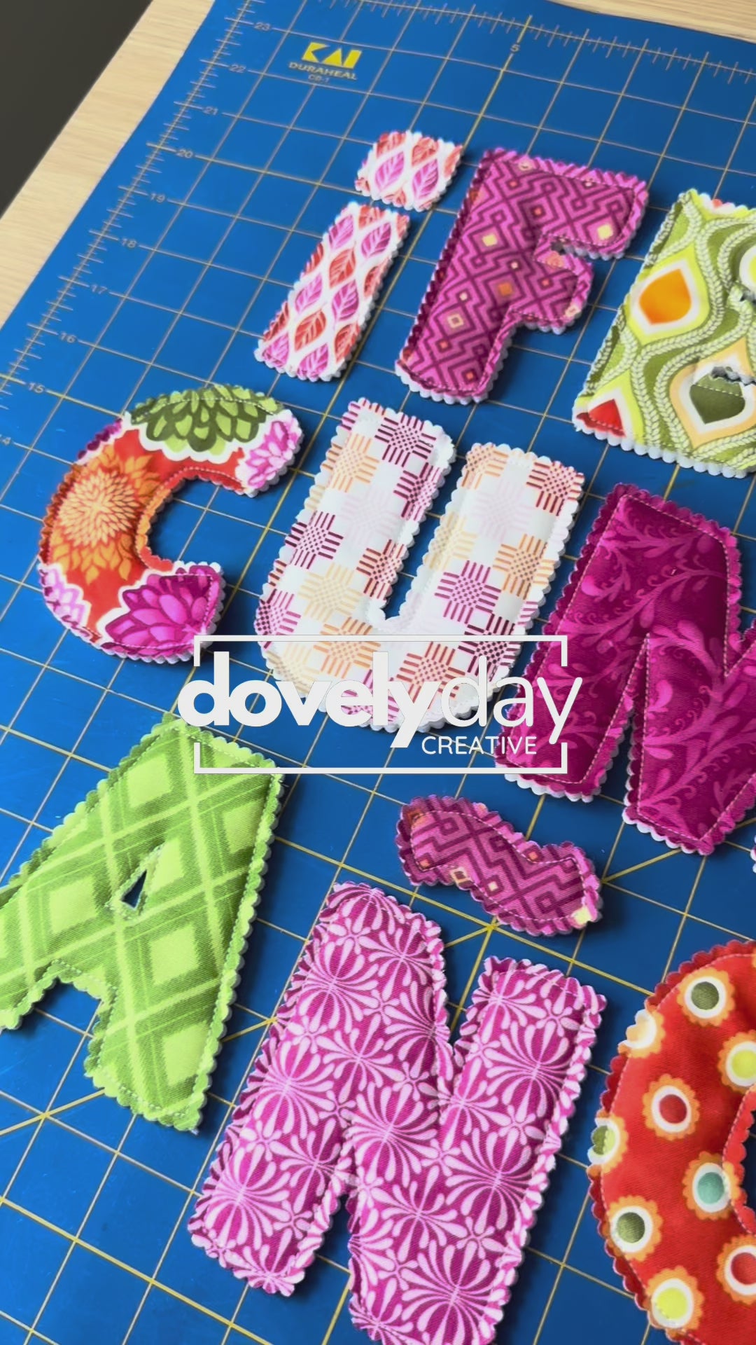 Rounded Fabric Letters, alphabet sewing pattern, Numbers, Symbols Pattern (4-6" Templates, PDF, Video), Fabric Letter Name Banner, Download